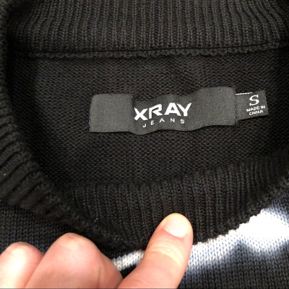 Great Condition XRay Tie Dye Knit Black Sweater - Size Small - Picture 4 of 4